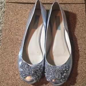 Betsey Johnson Silver Flats